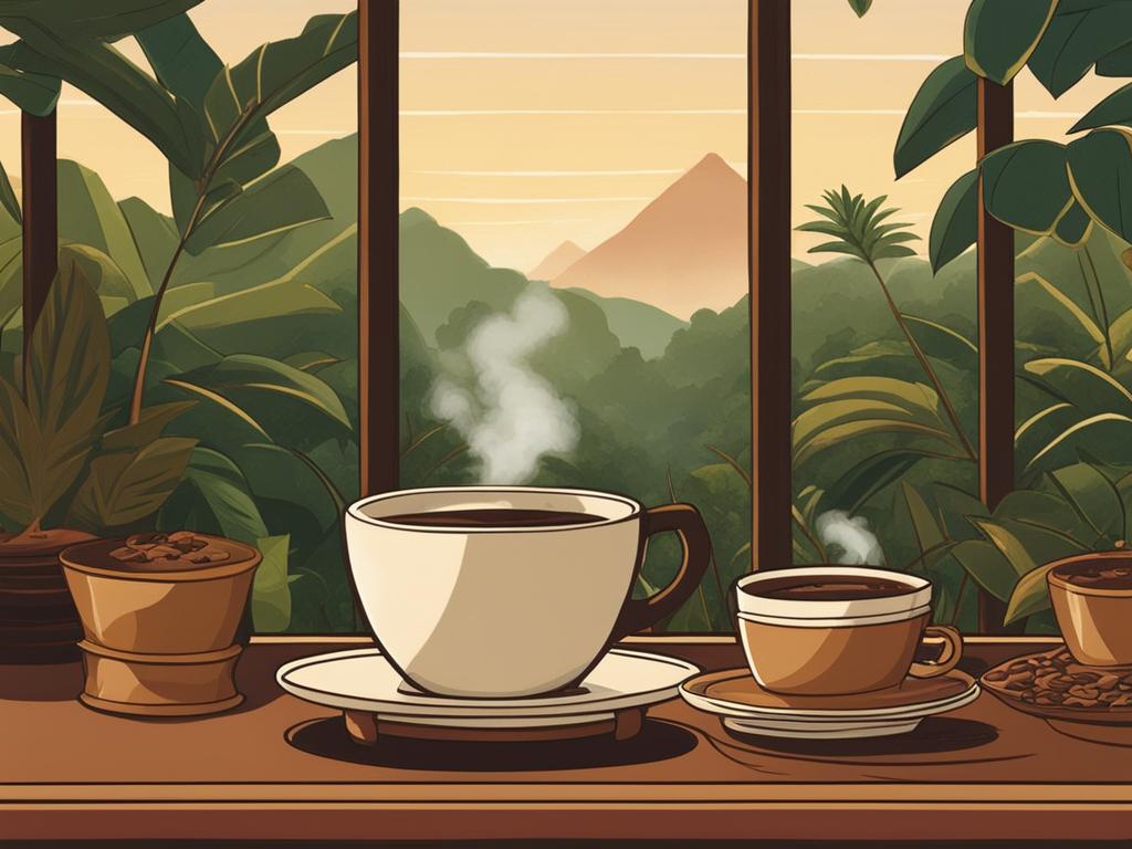 decaf kona coffee cup